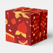  Chinees Nieuwjaar iconen rood en goud Bedankdoosjes (Achterkant)
