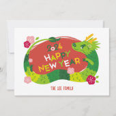 Chinees Nieuwjaar - Jaar van de Draak 2024 Feestdagenkaart (Voorkant)