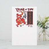 Chinees nieuwjaar/Jaar van de Draak Briefpapier (Staand voorkant)