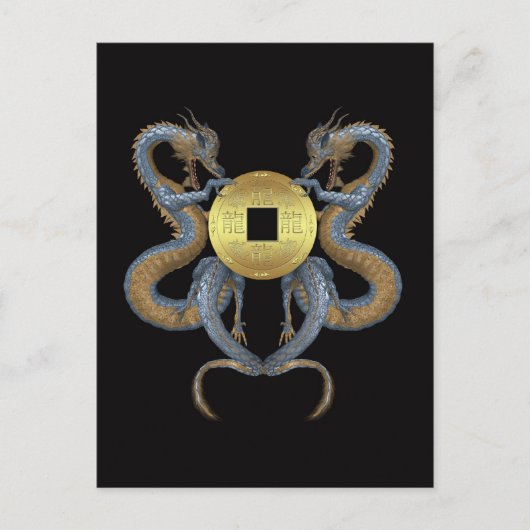 Chinees Nieuwjaar - Jaar van de Draak Feestdagenkaart (Voorkant)