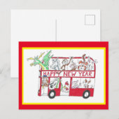 Chinees nieuwjaar - Jaar van de Ox (rood) Briefkaart (Voorkant / Achterkant)