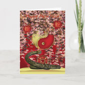 Chinees Nieuwjaar - Jaar van de Slang Feestdagen Kaart (Voorkant)