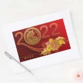 Chinees Nieuwjaar Jaar van de Tijger Rechthoekige  Rechthoekige Sticker (Envelop)