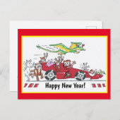 Chinees nieuwjaar - Jaar van het Briefkaart van de (Voorkant / Achterkant)