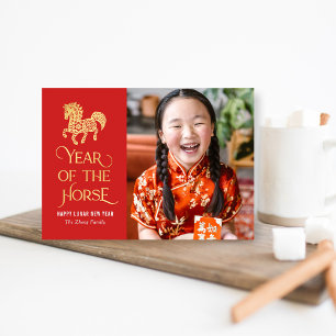 Chinees Nieuwjaar kaart in het jaar van het paard