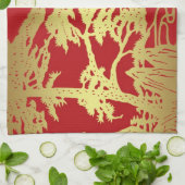 Chinees nieuwjaar keukenhanddoek #thea (Gevouwen)