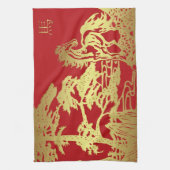 Chinees nieuwjaar keukenhanddoek #thea (Verticaal)