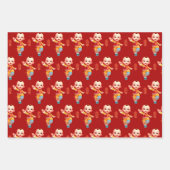 Chinees Nieuwjaar Kinder Fu Ideogram Patronen W3PS Inpakpapier Vel (Voorkant)