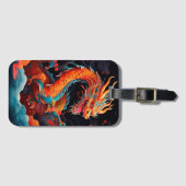 Chinees Nieuwjaar kleurrijke draak Bagagelabel (Voorkant (horizontaal))