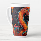 Chinees Nieuwjaar kleurrijke draak Latte Mok (Linkerhoek)