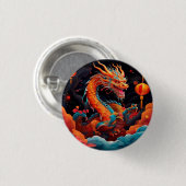 Chinees Nieuwjaar kleurrijke draak Ronde Button 3,2 Cm (Voorkant /achterkant)