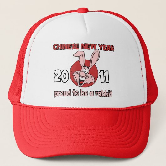 Chinees nieuwjaar konijn 2011 trucker pet (Voorkant)