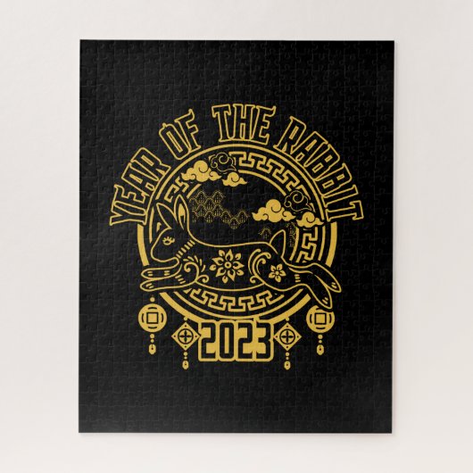 Chinees nieuwjaar konijn 2023 legpuzzel (Verticaal)