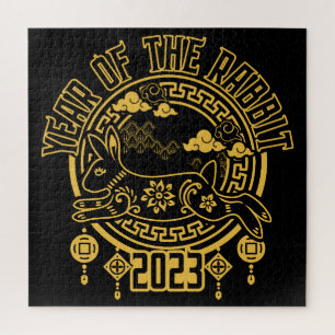 Chinees nieuwjaar konijn 2023 legpuzzel