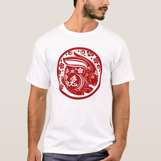 Chinees nieuwjaar konijn 2023 t-shirt (Voorkant)
