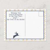 Chinees Nieuwjaar Konijn Dierenriem Minimaal 2023 Feestdagenkaart (Achterkant)