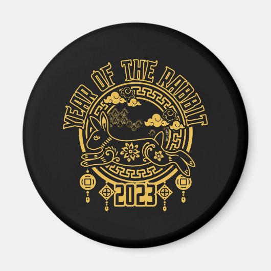 Chinees nieuwjaar konijn magneet (Voorkant)