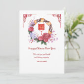 Chinees Nieuwjaar krans vakantie Kaart (Staand voorkant)