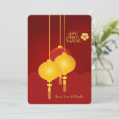 Chinees Nieuwjaar Lantaarns vakantie Kaart (Staand voorkant)