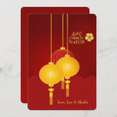 Chinees Nieuwjaar Lantaarns vakantie Kaart (Voorkant / Achterkant)