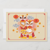 Chinees Nieuwjaar Leeuw Dancer Kaart (Achterkant)