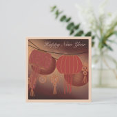 Chinees nieuwjaar Lucky Feestdagenkaart (Staand voorkant)