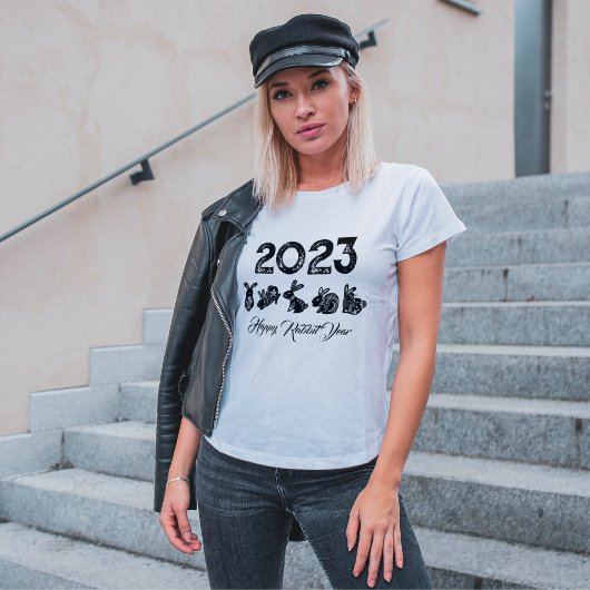 Chinees nieuwjaar Lunar Nieuwjaar konijn T-shirt