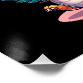 Chinees Nieuwjaar Meisje & Draak Perfect Poster (Hoek)