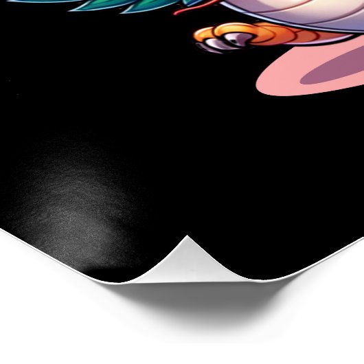 Chinees Nieuwjaar Meisje & Draak Perfect Poster (Hoek)