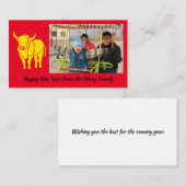 Chinees nieuwjaar notitiekaartje (Voorkant / Achterkant)