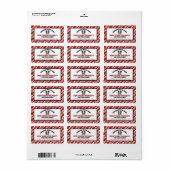 Chinees nieuwjaar Oriental Dragon Etiket (Full Sheet)