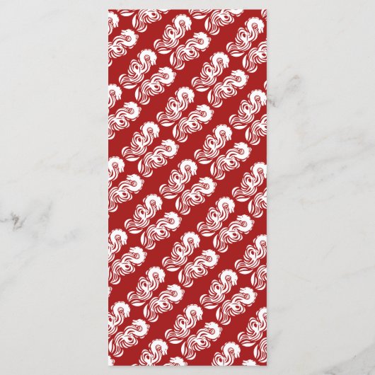 Chinees nieuwjaar Oriental Dragon Menu (Achterkant)