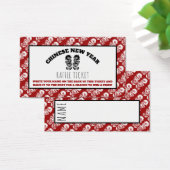 Chinees Nieuwjaar Oriental Dragon Raffle Ticket Visitekaartje (Bureau)