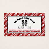 Chinees Nieuwjaar Oriental Dragon Raffle Ticket Visitekaartje (Voorkant)