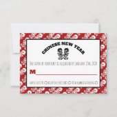 Chinees nieuwjaar Oriental Dragon RSVP Kaart (Voorkant)