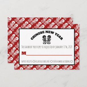 Chinees nieuwjaar Oriental Dragon RSVP Kaart