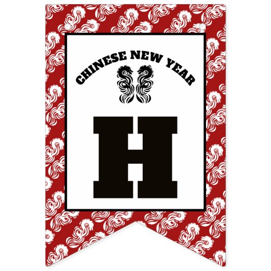 Chinees nieuwjaar Oriental Dragon Vlaggetjes (Tweede vlag)