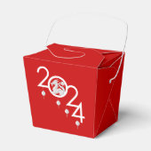 Chinees Nieuwjaar Origami Dragon, rode gunst doos Bedankdoosjes (Voorkant Zijde)