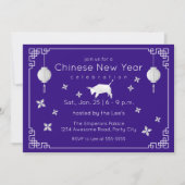 Chinees nieuwjaar origami Ox, paars Kaart (Voorkant)