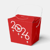 Chinees Nieuwjaar Origami Paard, rode gunstbox Bedankdoosjes (Voorkant Zijde)