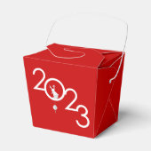 Chinees nieuwjaar Origami Rabbit, red Favor Box Bedankdoosjes (Voorkant Zijde)