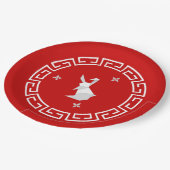 Chinees nieuwjaar, Origami Rabbit & Stars Paper Pl Papieren Bordje (Gekanteld)