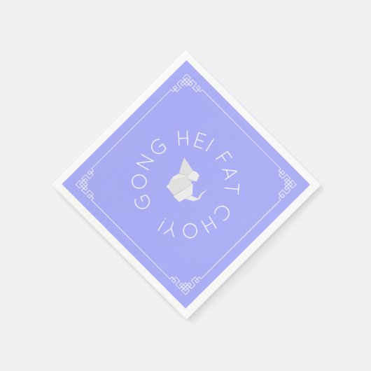 Chinees nieuwjaar origami Rat, licht Servet (Hoek)