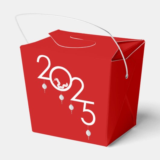 Chinees Nieuwjaar Origami Slang, rode gunst Box Bedankdoosjes (Achterkant)