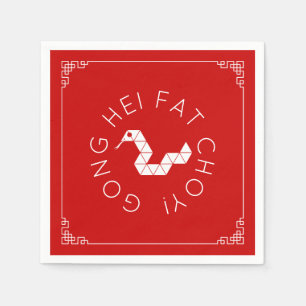 Chinees Nieuwjaar Origami Slang servetten