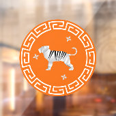 Chinees Nieuwjaar Origami Tijger & Sterren Raamsticker (Vel 2)