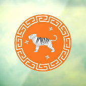 Chinees Nieuwjaar Origami Tijger & Sterren Raamsticker (Vel 3)
