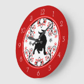 Chinees nieuwjaar Ox met rode bloesems Grote Klok (Hoek)