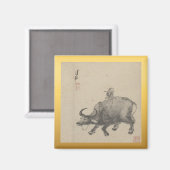 Chinees nieuwjaar Ox-schilderdierentuin Birthday S Magneet (Voorkant / Achterkant)