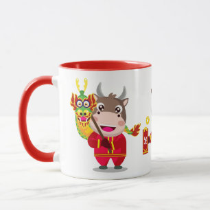 Chinees nieuwjaar Ox Trio Mok